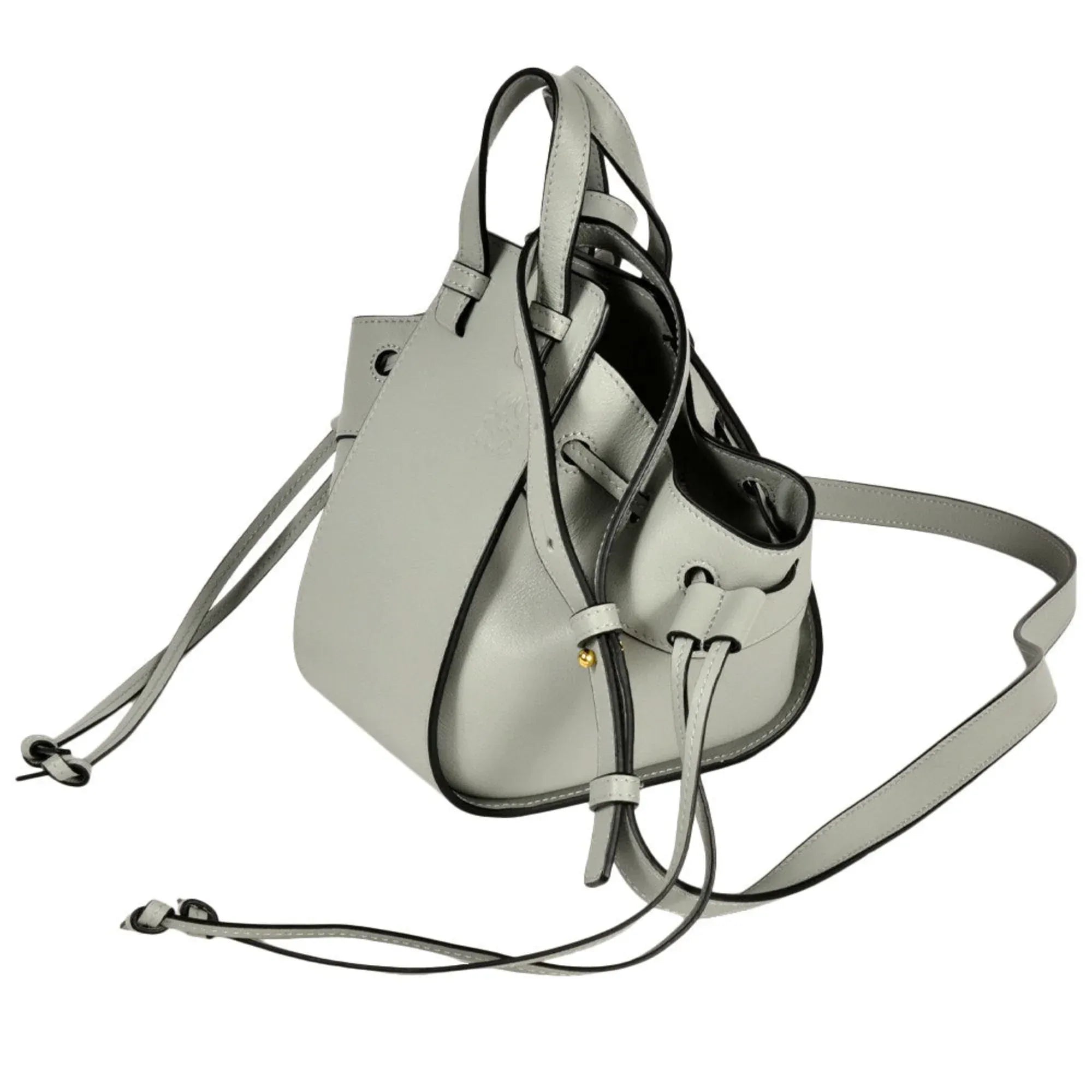 Compact Hammock bag in classic calfskin Grey - EliteLux Outlet