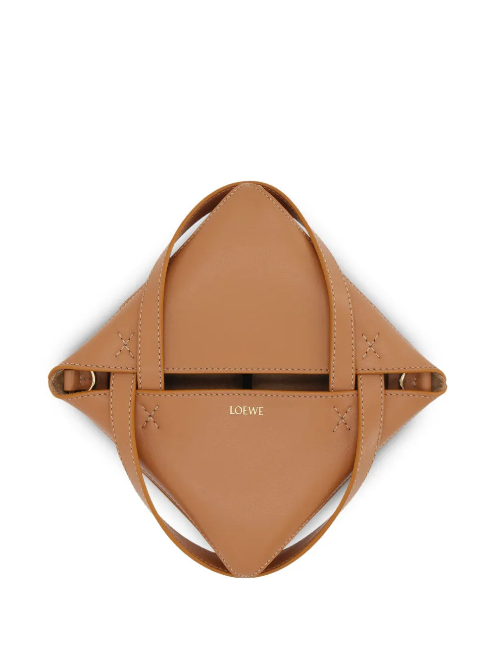 XL Puzzle Fold tote in shiny calfskin Warm Desert