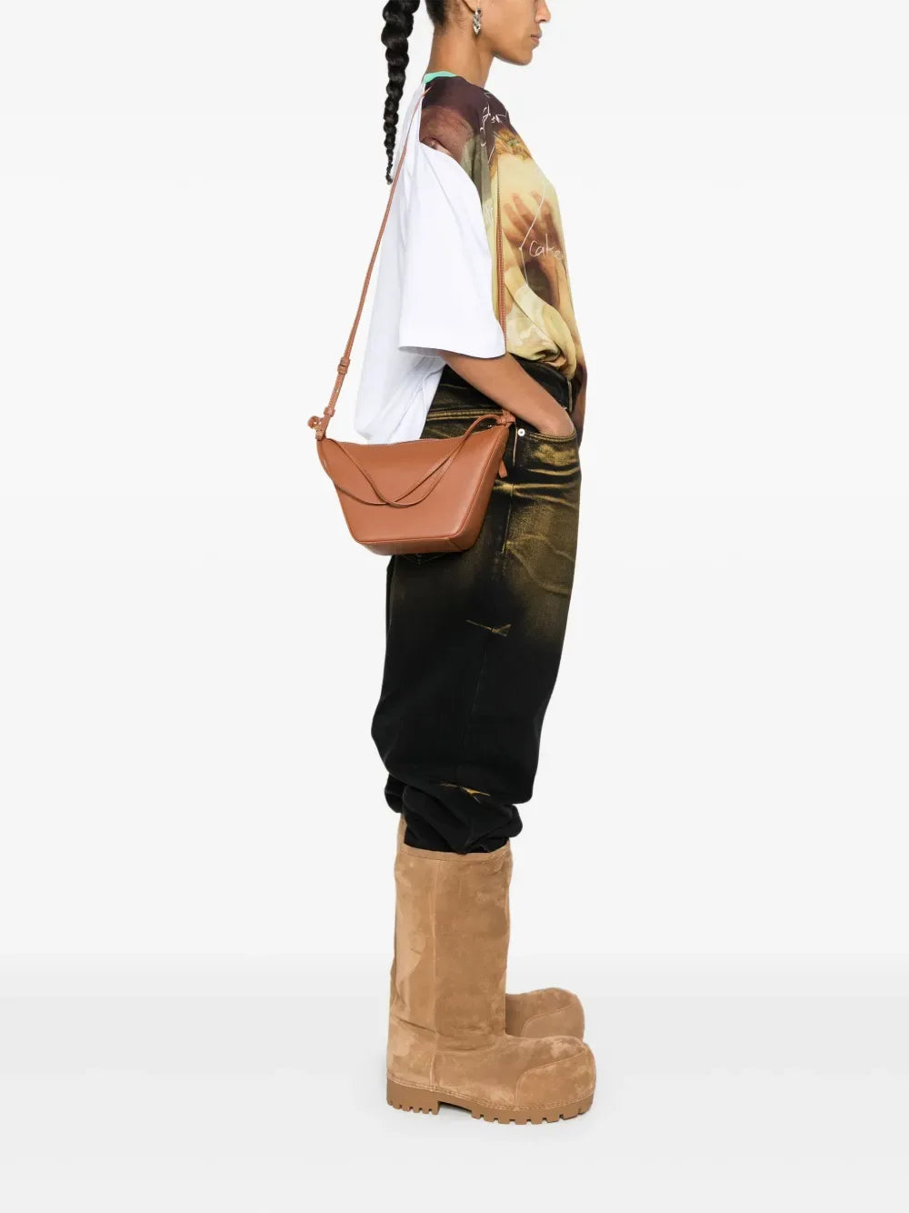 Mini Hammock shoulder bag Oak - EliteLux Outlet
