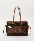 Tote Brown PVC and Leather Amazona