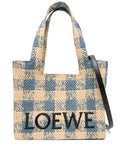 Small Bag Font tote in raffia