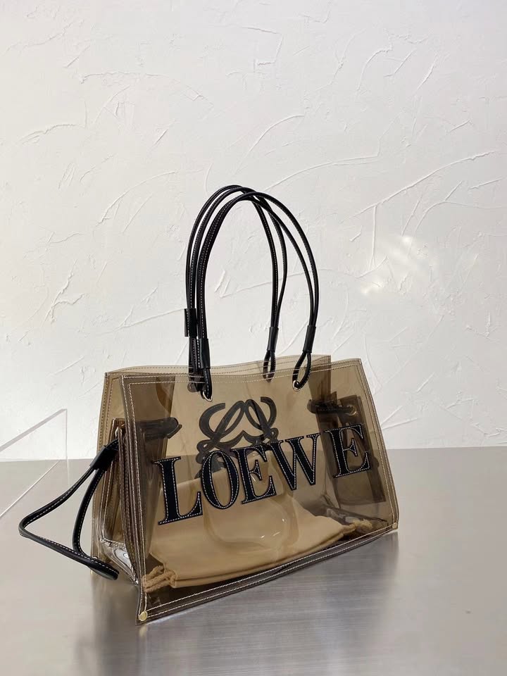 Tote Beige PVC and Leather Amazona