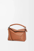 Small Puzzle Edge bag in classic calfskin Oak