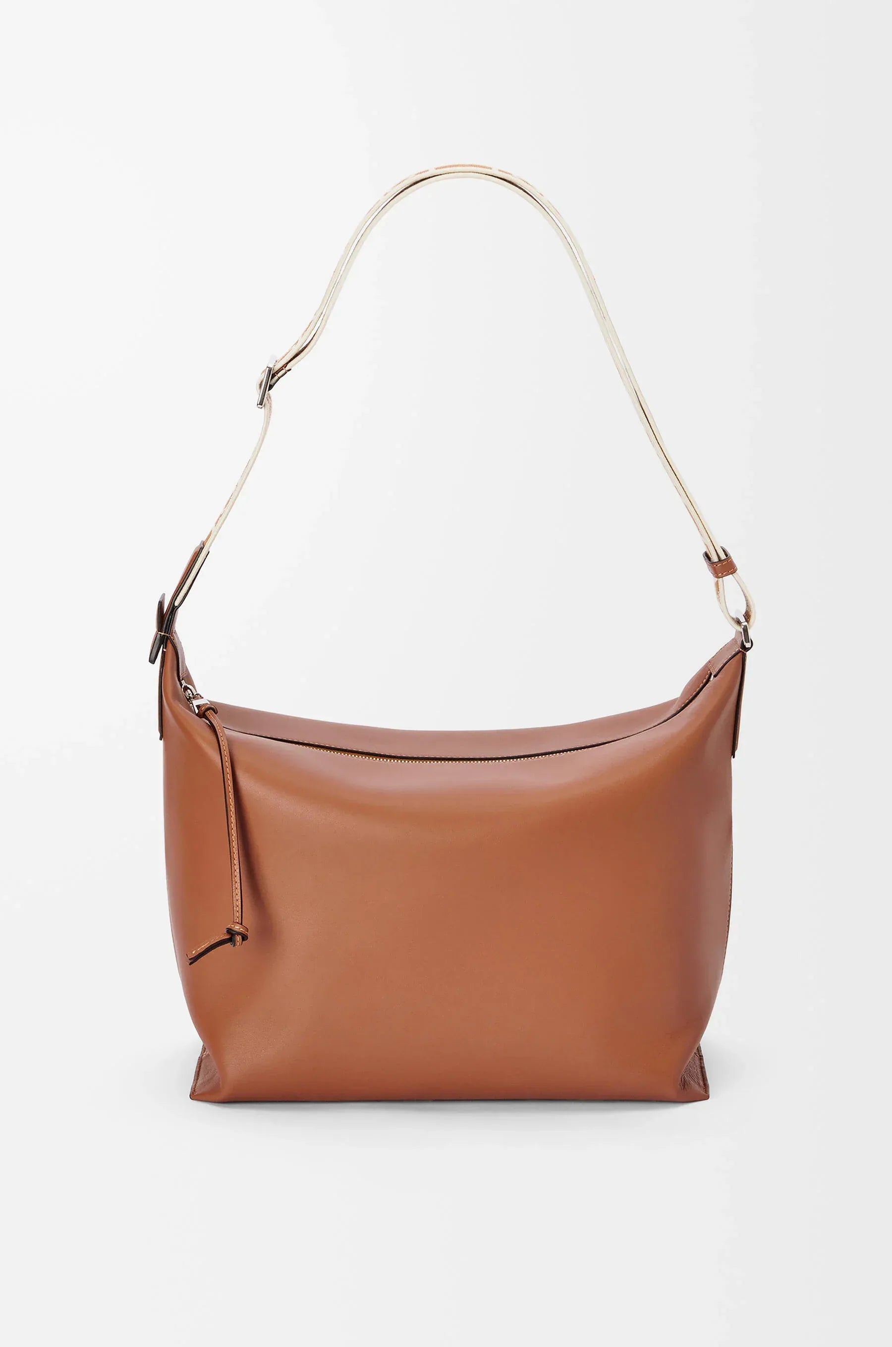 Cubi Crossbody bag in supple smooth calfskin and jacquard - EliteLux Outlet