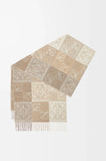Scarf in wool and cashmere White/beige