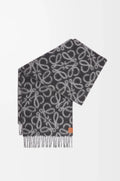 Anagram scarf in alpaca and wool blend Black/grey - EliteLux Outlet