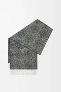 Anagram scarf in wool and cashmere Dark Grey - EliteLux Outlet