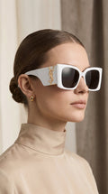 Oversized M119 Sunglasses – White