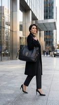 Jamie Chain Tote – Black Quilted Leather