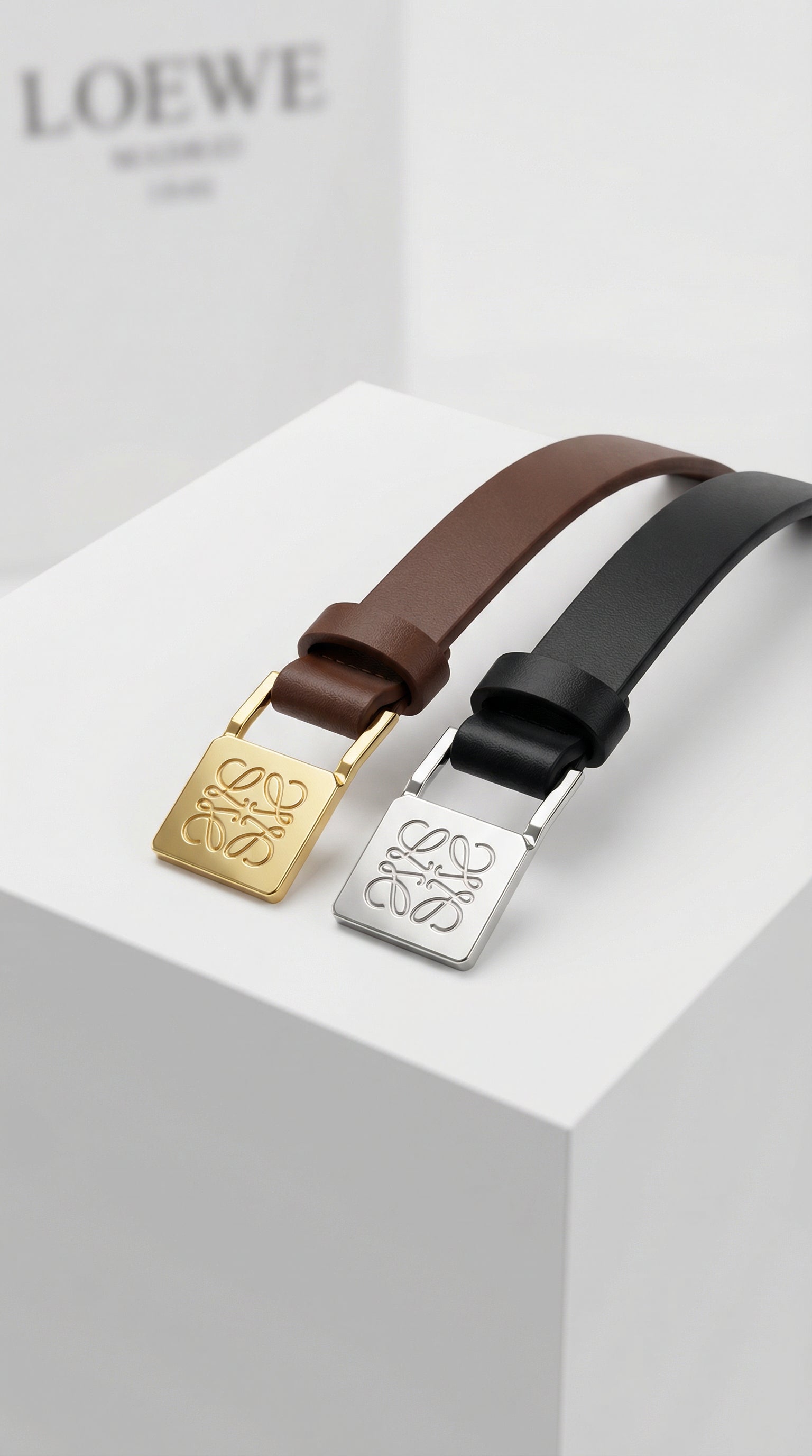 The Anagram Plaque Leather Belt – 25mm