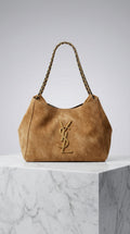 Laurent Chain Hobo Bag – Caramel Suede