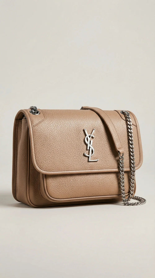 Cassandre Flap Chain Bag – Tan - EliteLux Outlet