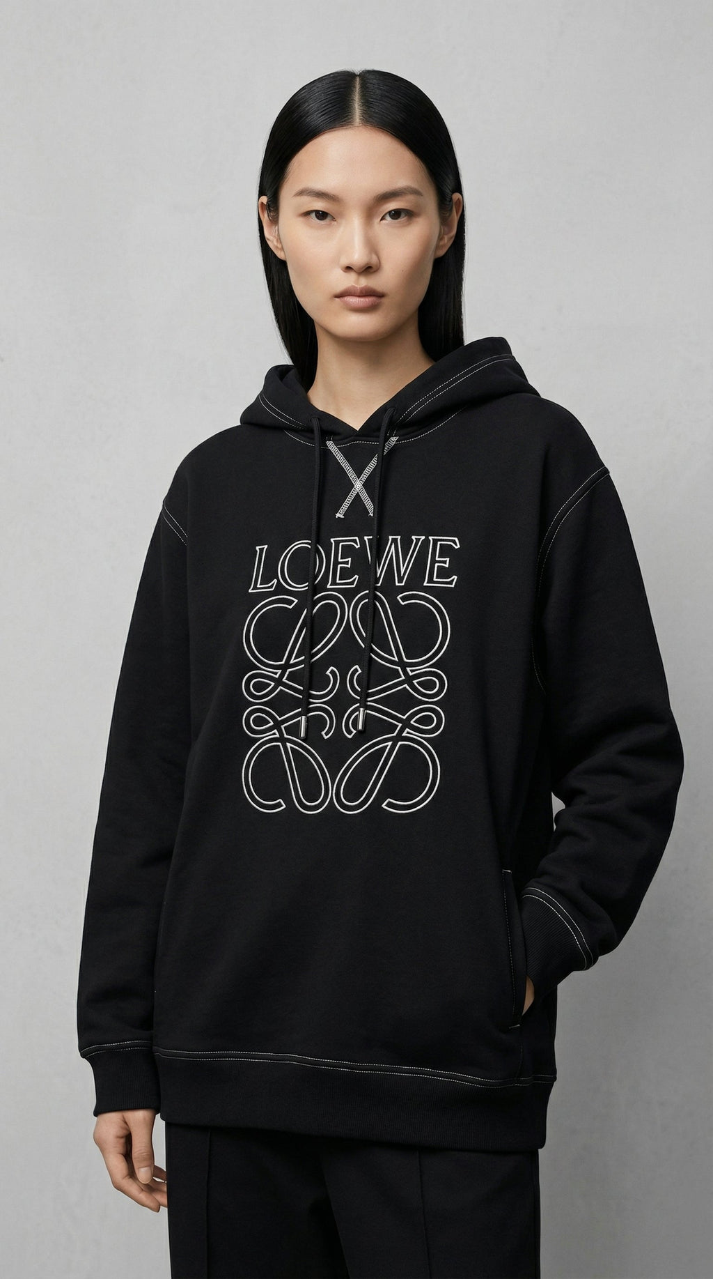 Monogram Signature Hoodie – Black Edition