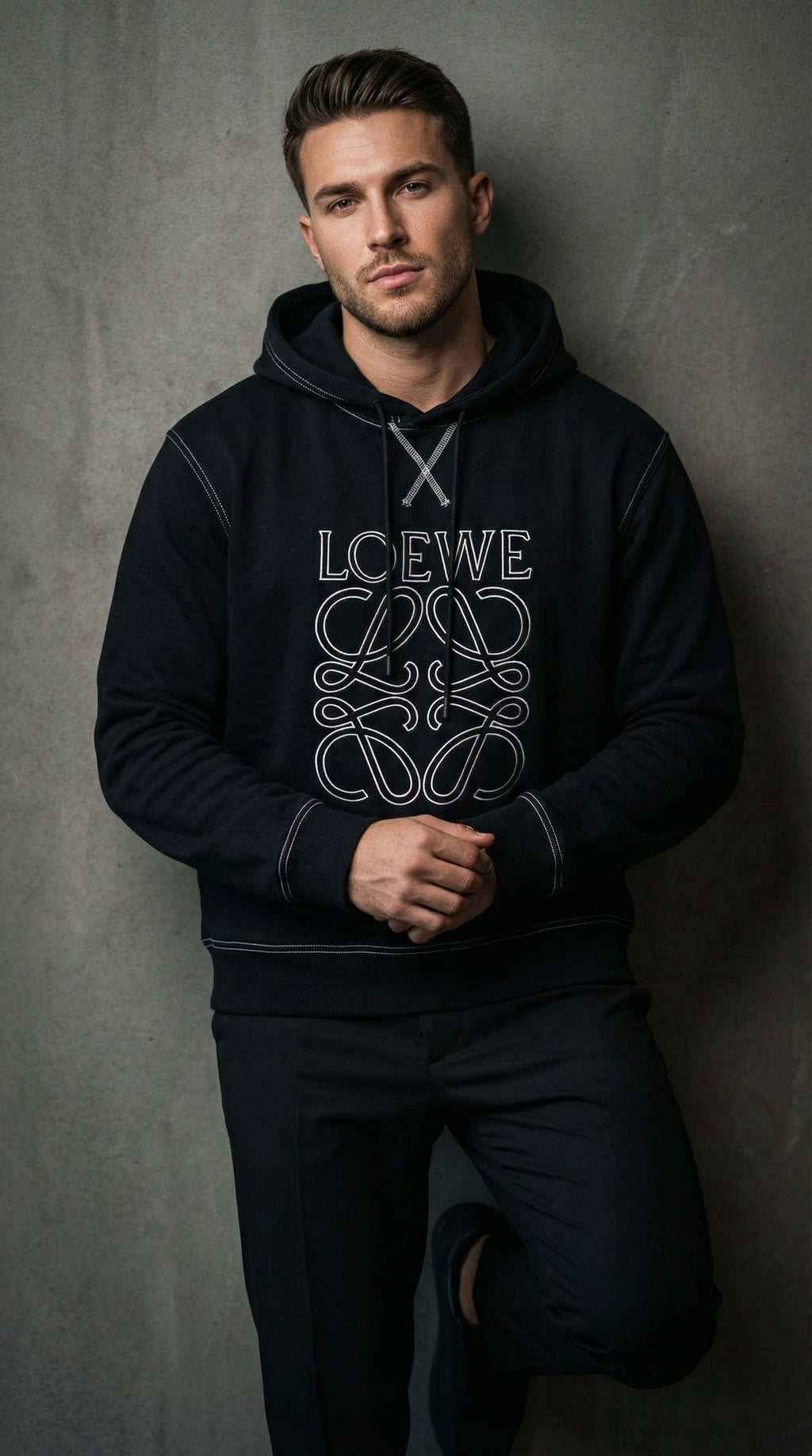 Monogram Signature Hoodie – Black Edition