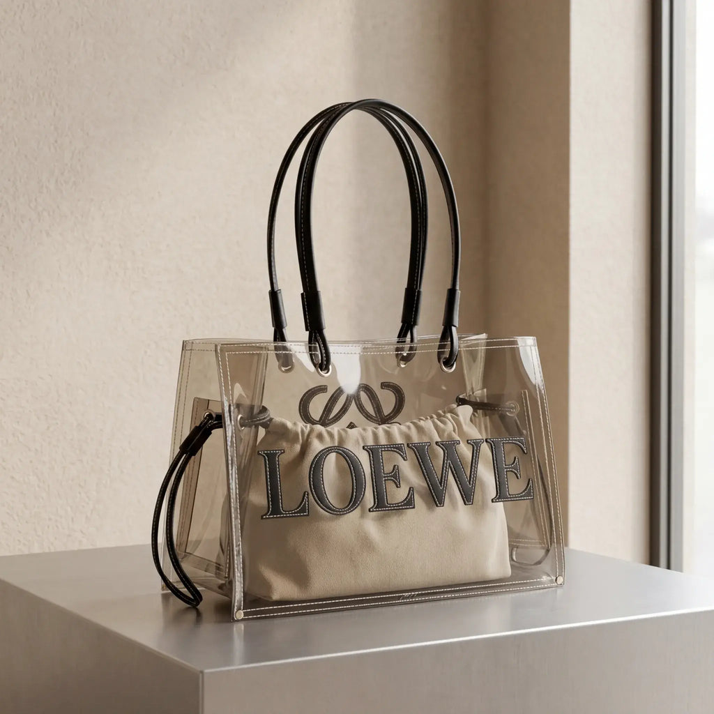 Tote Beige PVC and Leather Amazona