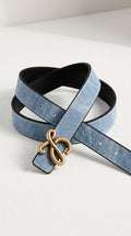 Reversible Anagram Bombé belt in smooth calfskin Jeans