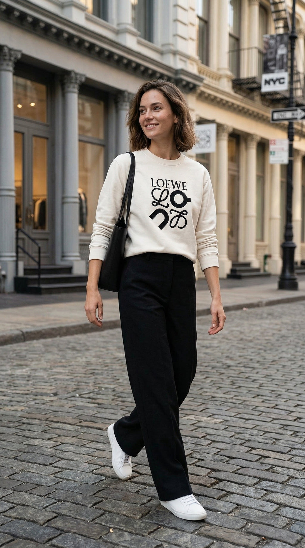 Signature Embroidered Graphic Sweatshirt - White