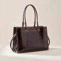 Tote Black PVC and Leather Amazona