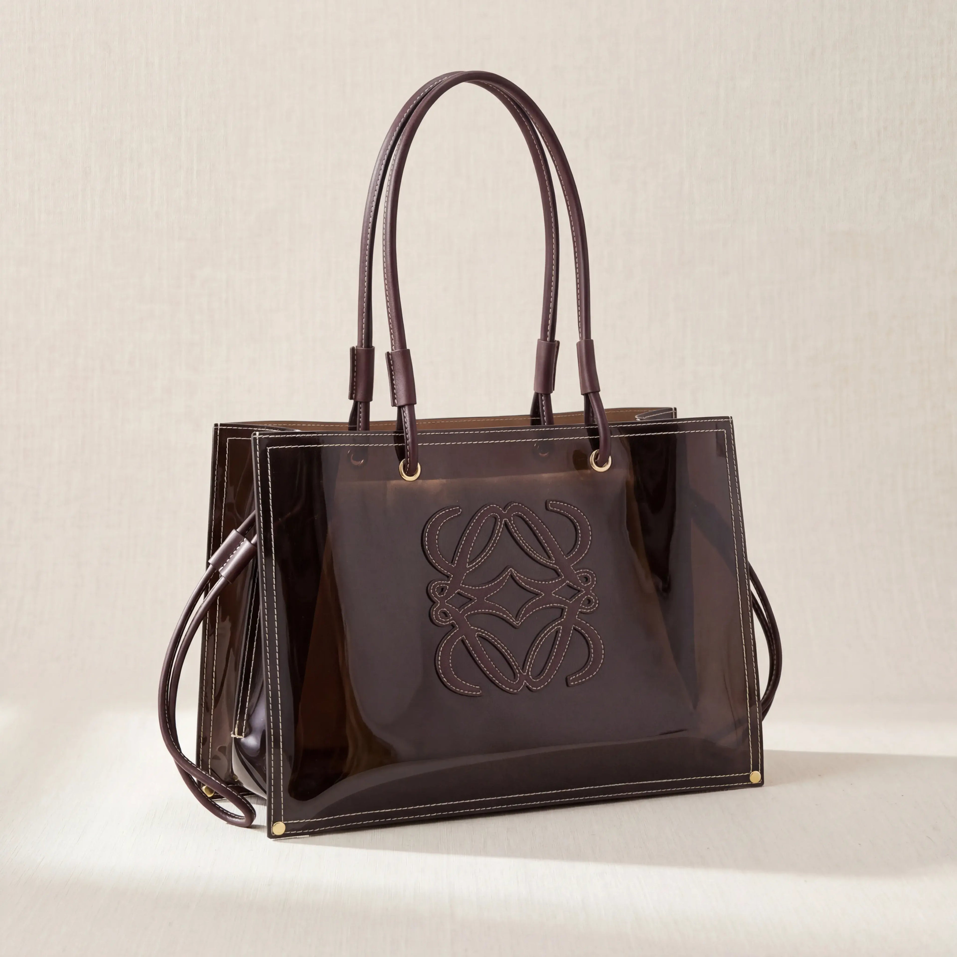 Tote Black PVC and Leather Amazona