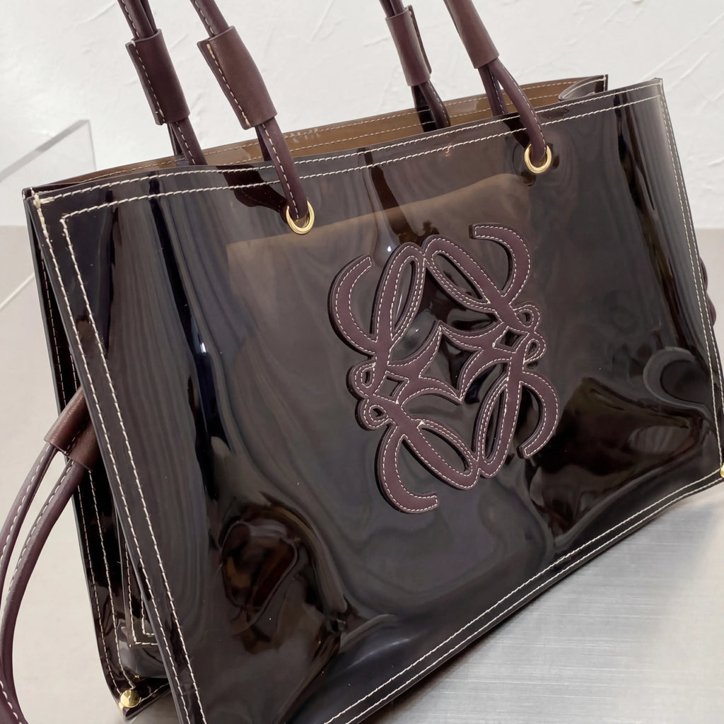 Tote Black PVC and Leather Amazona