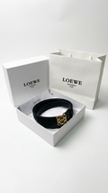 Reversible Anagram belt in smooth calfskin Black