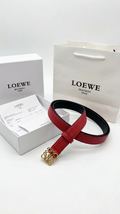 Reversible Anagram belt in smooth calfskin Red